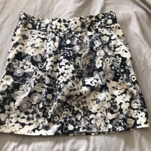 Floral black skirt